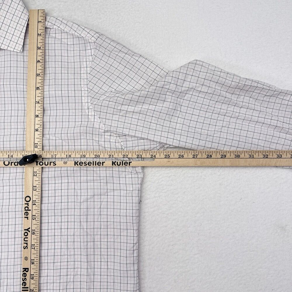 Polo Ralph Lauren Dress Shirt Men’s Size 16 / 33 White Pink Checks Career Office - Picture 7 of 8